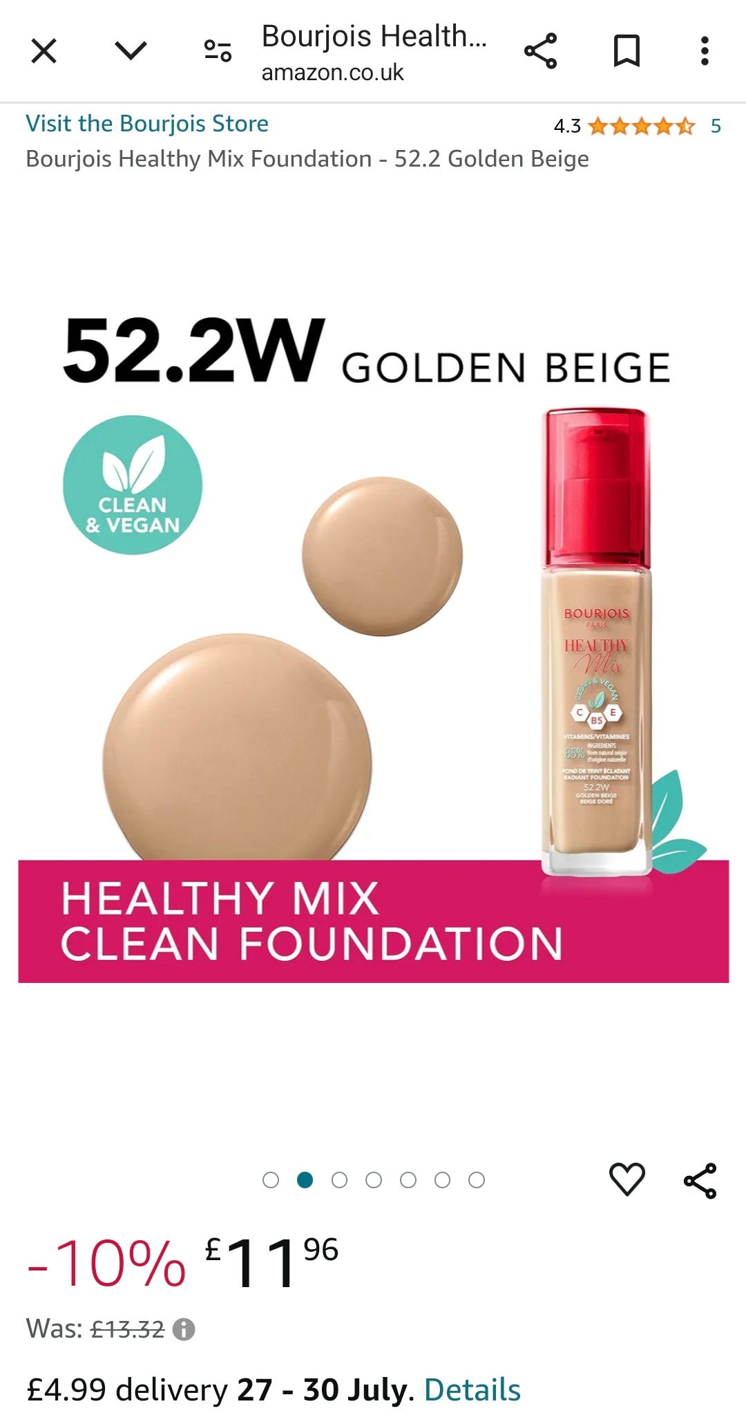 Bourjois Healthy Mix Anti-Fatigue Foundation