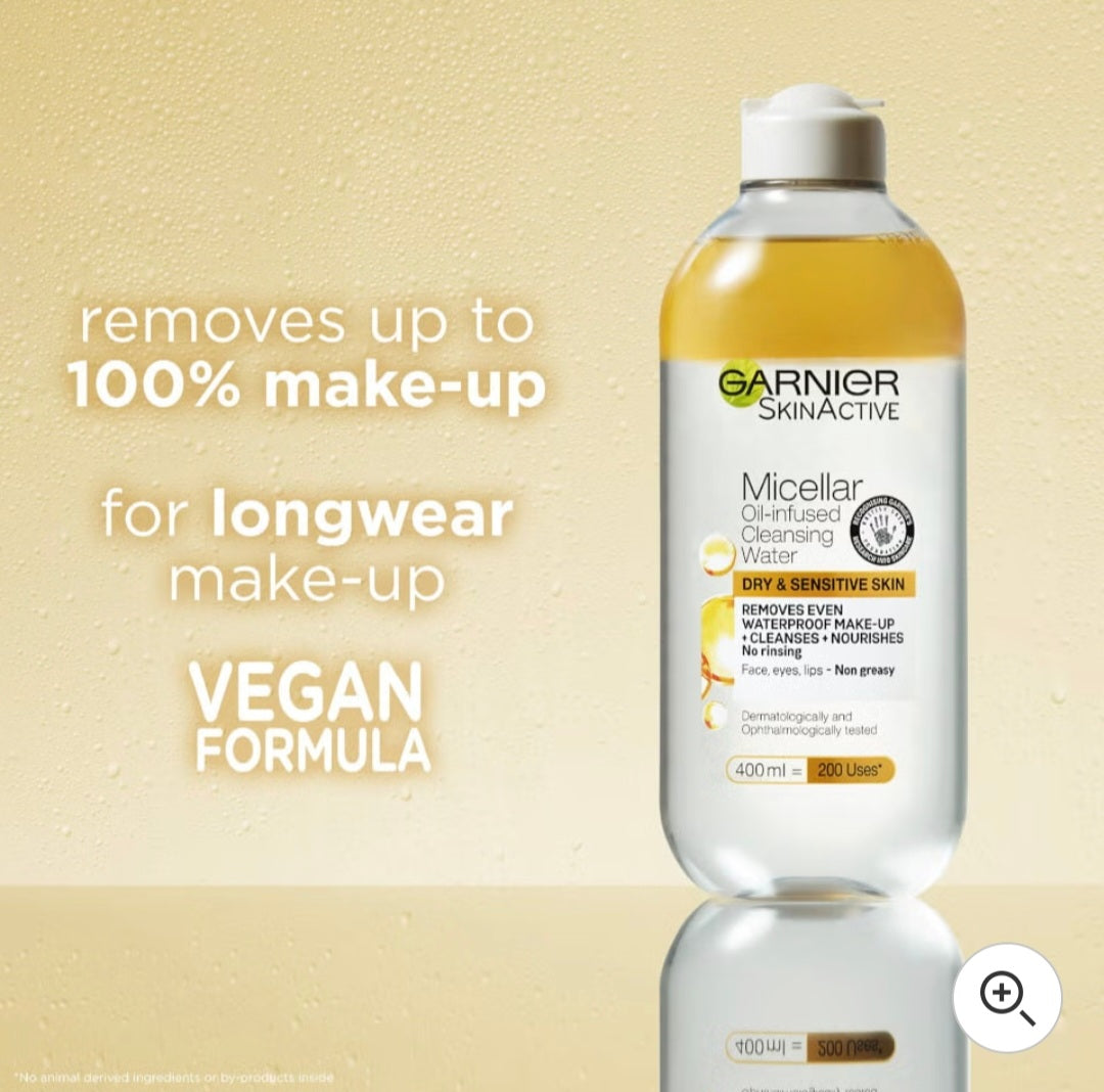 Garnier Micellar Cleansing Water In Oil Makeup Remover 400ml