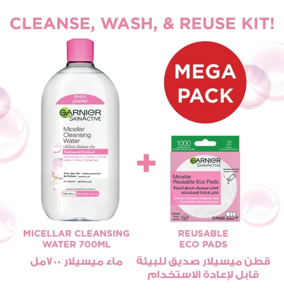 Garnier Cleanse Wash & Reuse Kit Makeup Remover