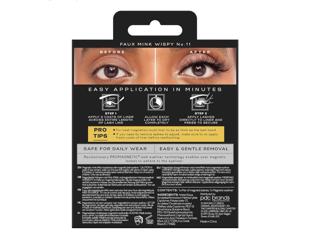 Eylure ProMagnetic No.11 Magnet False Lashes Faux Mink Wispy