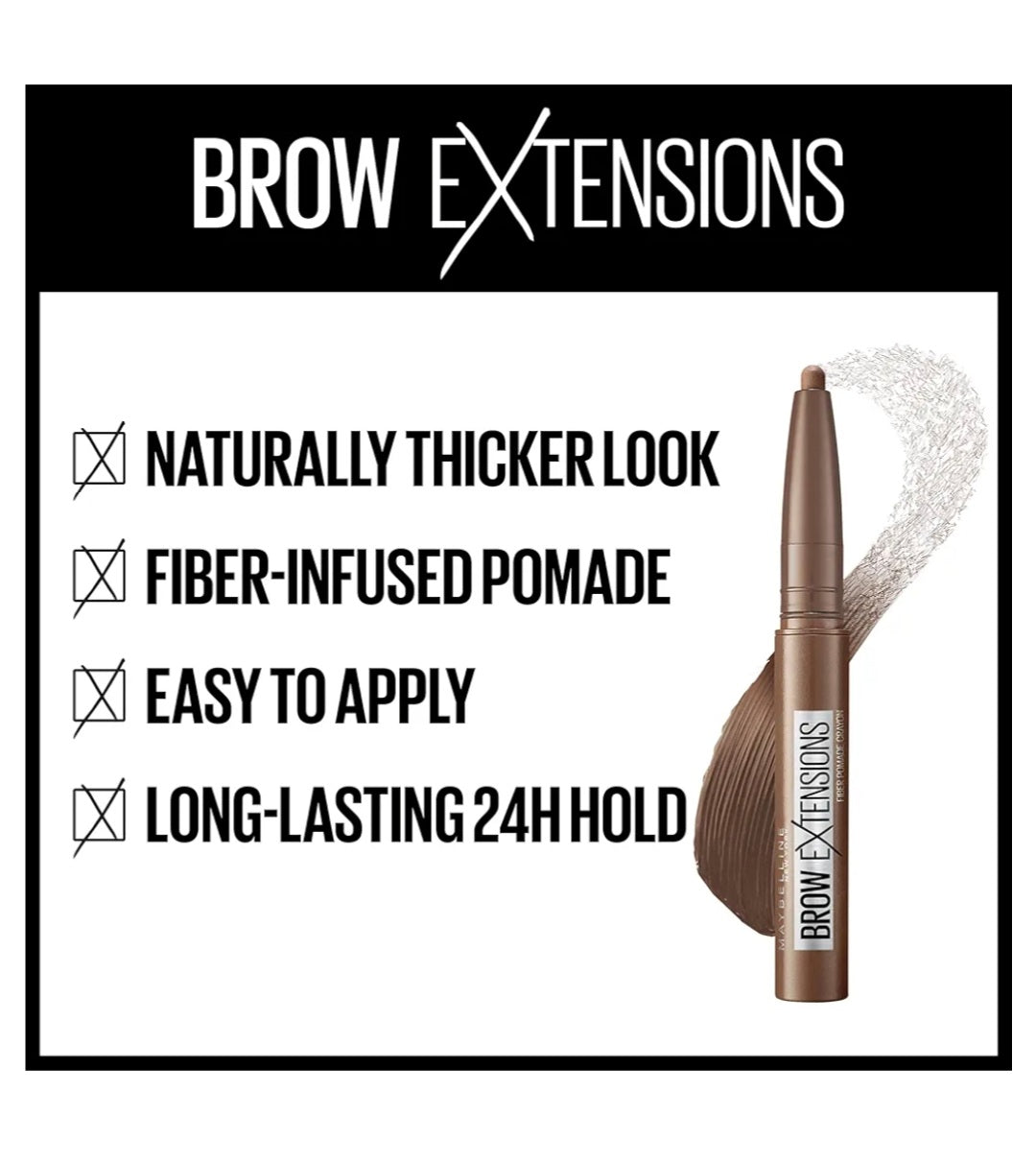 Maybelline New York Brow Extensions Eyebrow Pomade Defining Eyebrow Pencil Crayon